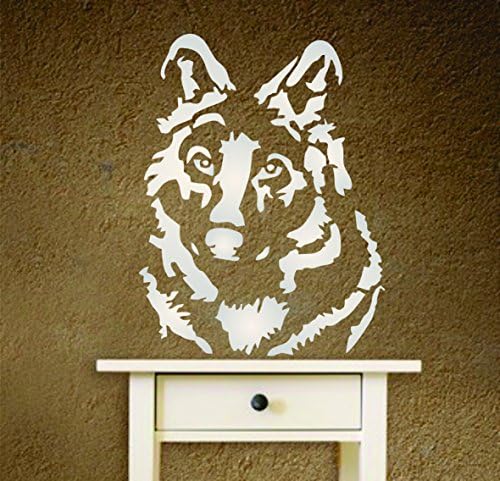 סטנסיל זאב, 14X18 אינץ ' - כלב כלב חיה כלב כלב זאב שבלונות לצביעת תבנית