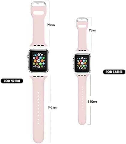 להקת Inozama תואמת ל- Apple Watch 38 ממ 40 ממ 42 ממ 44 ממ, פרימיום רך סיליקון רך רצועה קלת צמיד החלפת צמיד לשעון 7 6 5 4 3 2 1 SE