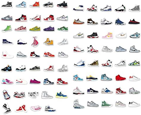 84 יחידות ספורט נעלי ספורט של צ'ילומא סדרה סדרת סדרת מציינים מדבקות עמיד למים קוואיי מדבקה לילדים מגניבה מדבקת DIY למחשב נייד, טלפון נייד, סקייטבורד, מזוודות, בקבוק מים ...