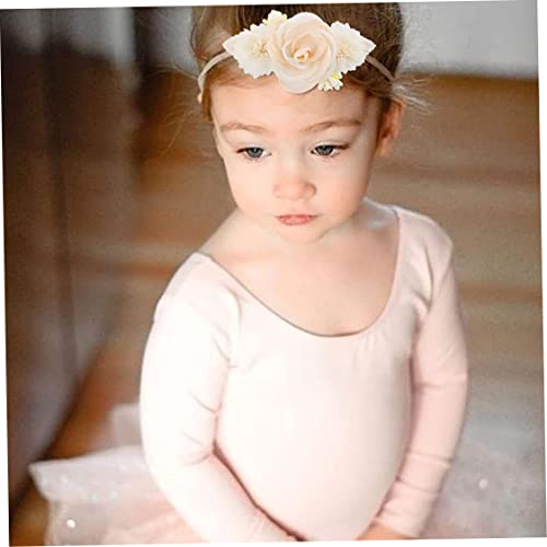 תינוקת פרח סרטי ראש סופר רך & נמתח ניילון פרחוני גומייה לשיער ליילוד פעוט 3 יחידות