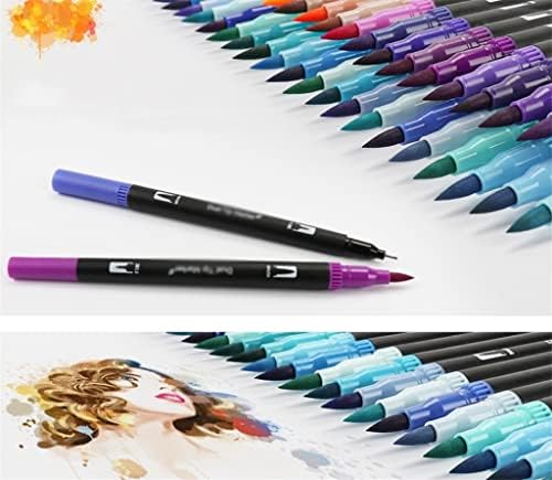SJYDQ 24/60 צבעים סמני אמנות בצבעי מים הגדרת עט מברשת קצה כפול קצה פינליינר ציור ציור ציור ציור לצביעה מנגה