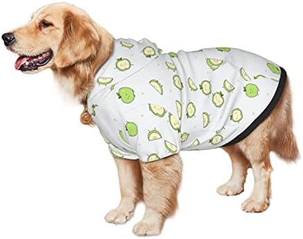 קפוצ'ון גדול של כלב מצחיק-ירוק-ירוק-פירות חיות מחמד סוודר עם מעיל תלבושת חתולים רכה גדול