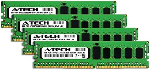 A -Tech 32GB ערכת זיכרון זיכרון זיכרון עבור Dell PowerEdge M640 - DDR4 2133MHz PC4-17000 ECC רשום RDIMM 1RX4 1.2V - שרת