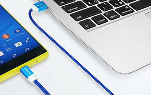 Adata Android USB ל- Micro USB טעינה/כבל סנכרון, 100 סמ - כחול