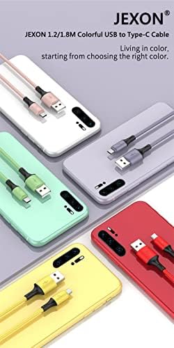 סדרת צבעי הקנדי של ג'קסון USB-A 2.0 כבל מטען מסוג USB מסוג USB, 6 רגל, סגול