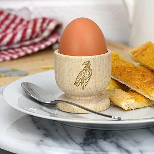 אזידה 'נשר יושב' כוס ביצה מעץ