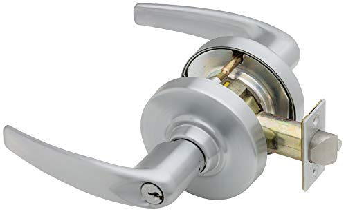 SCHLAGE מסחרי ND96EUOME606 ND סדרה כיתה 1 מנעול גלילי, Storeroom Vandlguard, עיצוב מנוף אומגה, גימור פליז סאטן