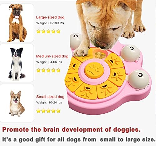 צעצועי פאזל לכלבים, צעצועי מזין כלבים אינטראקטיביים לגורים, צעצועי מזין פאזל לאימוני מנת משכל והעשרה נפשית, אימון כלבים של האכלה מצחיקה