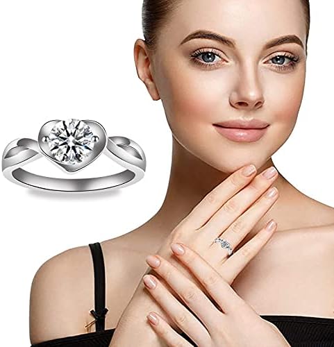 2023 חדש בצורת לב יהלום מעורבות נשים נסיכה זירקון טבעת טבעות בהתאמה אישית