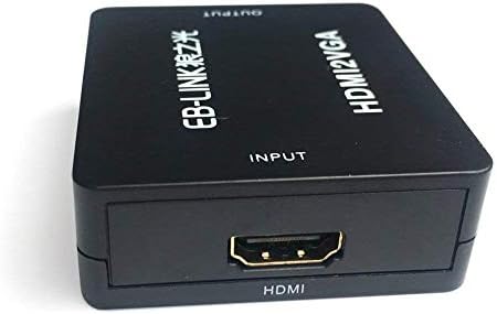 VGA ל- HDMI, 1080p Full HD Mini VGA ל- HDMI Audio Video Video Box תיבת מתאם עם כבל USB וכבל יציאת אודיו 3.5 ממ תמיכה ב- HDTV למחשב נייד PLE