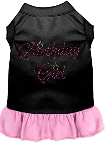 מוצרי חיית מחמד מיראז 'שמלת ריינסטון ילדת יום הולדת, xx-large, שחור עם ורוד בהיר