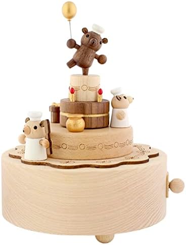 קופסת מוסיקה אניית קופסת סיבוב עץ קופסת מוסיקה, עץ שעון קופסא מוזיקלית קופסאות קישוט בית קופסאות מוזיקה לילדים לילדים בנים יום הולדת למשפחה