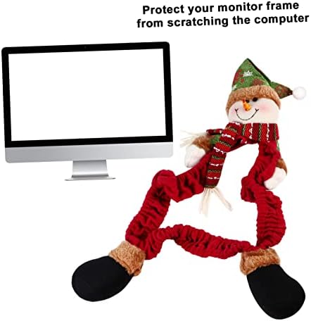 את משרד קישוטי חג המולד מחשב דקור חג המולד מחשב נייד כיסוי קטיפה שלג קישוטי פנל מקרה צג מגן מקרה בד