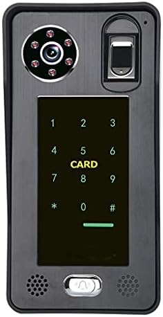 7 אינץ טביעות אצבע כרטיס וידאו דלת טלפון פעמון אינטרקום מערכת עם קווית 1080 מצלמה
