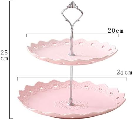 דוכן עוגה, צלחת פירות, שכבה כפולה בית סלון שולחן קפה, צלחת ממתקים, צלחת חטיף, צלחת פירות, דוכן תצוגת קינוח