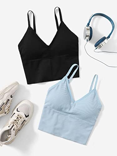 Verdusa 2 חבילות Criss Cross Cross Crowted Sport Sport Bra