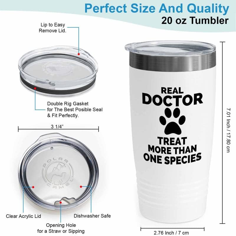 וטרינר מהדורה לבנה כוס 20oz - יותר ממין אחד B - Med Tech Lover בעלי חיים חיות מחמד חיית מחמד רופא חתול כלב וטרינרי