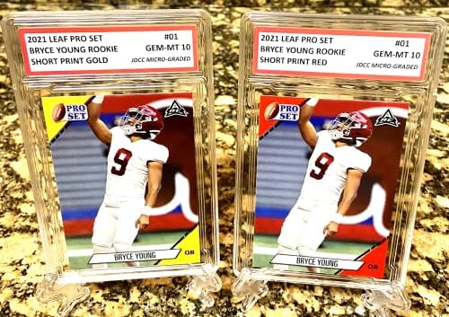 2 Bryce Young 2021 Leaf Pro Set Gold & Red Limited Gem-mint 10 טירוקי מגרש!