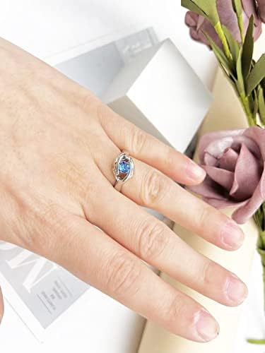 חיבוק טבעות לנשים בנות חיבוק הצהרת הבטחת טבעת כחול קריסטל טבעת חיבוק ידיים טבעת לחתונה ידידות תכשיטי מתנה