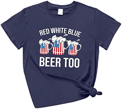 קצר שרוול נשים לשחות חולצה מצחיק אדום לבן כחול בירה חולצה נשים קצר שרוול טי חולצה גבירותיי מתגנדר חולצות