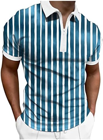 חולצה נוחה של גברים מזדמנים חולצת גולף חולצה רטרו צבע רחוב חיצוני שרוולים קצרים בגדי הדפסה כפתורים