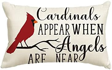 Avoin ColorLife Cardinalis מופיעים כאשר המלאכים נמצאים בקרבת כיסויי כריות לזרוק, 12 x 20 אינץ