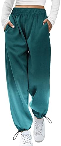 Grge Beuu מכנסי טרנינג מכנסי טרניוט מכנסיים קפרי לנשים מכנסי טרקלין פאלאצו עם כיס אלסטי מותניים רץ המותניים