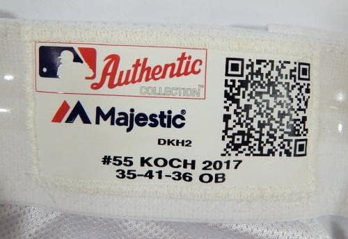 2017 Arizona Diamondbacks Matt Koch 55 משחק משומש למכנסיים לבנים 35-41-36 280-משחק משומשים מכנסי MLB