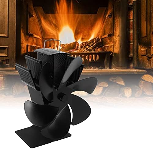 חום מופעל תנור מאוורר, 6 להבים במהירות גבוהה עץ תנור מאוורר עם הפעלה אוטומטית נמוך רעש חיסכון באנרגיה אח מאוורר עבור גז גלולה יומן תנור