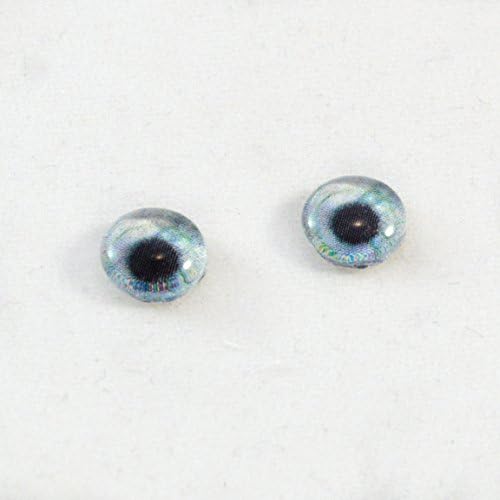 עיני זכוכית 8 ממ עם כפתור מחשב עיצוב כפתור אספקת אספקת קבורוכונים שטוחים עבור פשיטת בובה אמנותית או תכשיטים