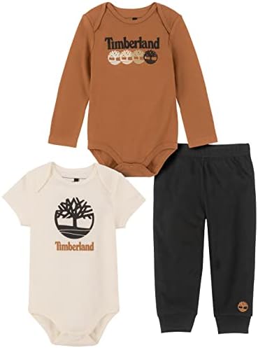 Timberland Baby-Boys 3 Pieces בגדי גוף. סט מכנסיים