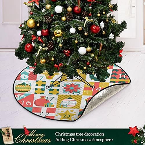 חג המולד סנטה פינגווין איילים מחצלת עץ חג המולד עץ עץ עץ עץ עמד