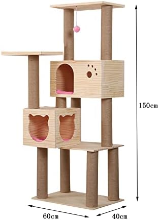 מוצק עץ חתול עץ חתול מגדל מקורה,גרוד קפיצות צעצוע טיפוס מסגרת משולב רב תכליתי דירה,עבור כל חתולים