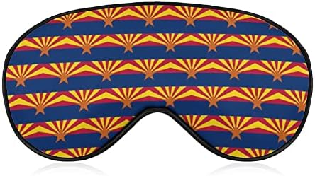 מסיכת שינה דגל אריזונה מסכת עיניים ניידת עם עיניים רכה עם רצועה מתכווננת לגברים נשים
