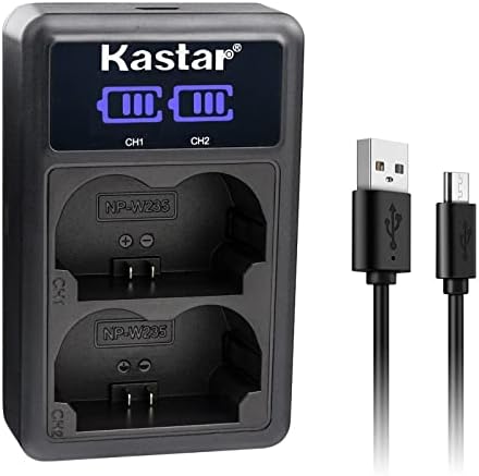 Kastar NP-W235 LED2 מטען סוללות USB תואם ל- Fujifilm NP-W235 NPW235, FUJI NP-W235 סוללת ליתיום-יון נטענת, FUJIFILM BC-W235 BCW235 סוללה סוללה