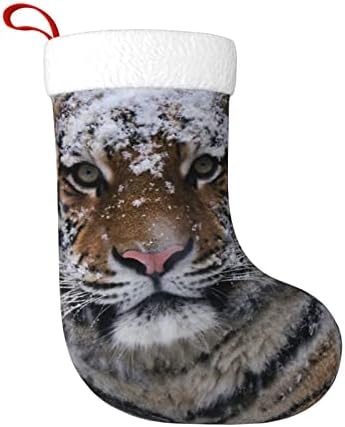 Cutedwarf Tiger Tiger Christma Stockings חג המולד קישוטי עץ גרביים לחג המולד למסיבות חג חג המולד 18 אינץ '