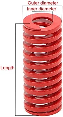 קפיצי דחיסה מתאימים לרוב התיקון I אדום בינונית עומס לחץ דחיסה קפיץ עובש עמוס עובש קפיץ קוטר חיצוני 14 ממ x קוטר פנימי 7 ממ x אורך 20-90 ממ