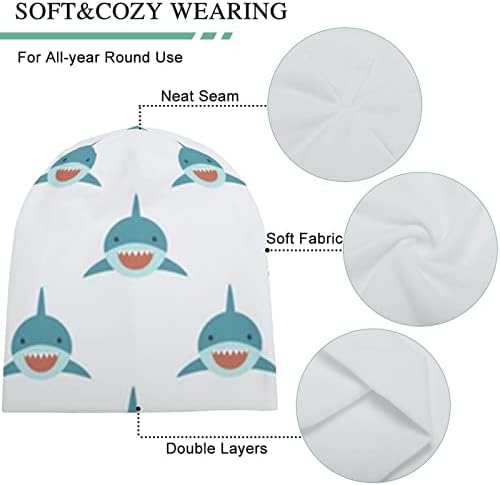 בייקוטואן שמח כרישים הדפסת כפת כובעי גברים נשים עם עיצובים גולגולת כובע