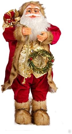 סנטה קלאו בובת זהב מנעול אדום תרמיל סנטה קלאו קישוטי חג המולד אספקת 30 סמ/11.8 ב 45 סמ/17.7 ב 60 סמ / 23.6 ב 2022 בית חג המולד קישוט
