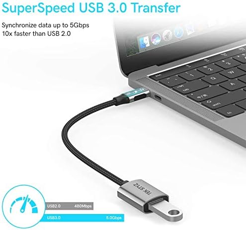 מתאם Tek Styz USB-C USB 3.0 עובד עבור Samsung Galaxy A32 5G OTG Type-C/PD זכר USB 3.0 ממיר נקבה.