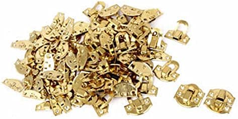 קניד מזוודת מקרה חזה תיבת דקורטיבי מנעול וו מתכת למתג תפס זהב טון 50 יחידות