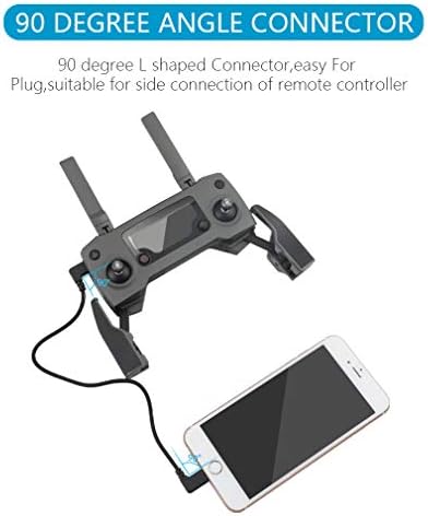 Hanatora 11.4 אינץ 'מיקרו USB ל- USB C כבל שליטה מרחוק עבור DJI Mavic Mini, Mini SE, Mavic Air, Mavic 2 Pro/Zoom, Mavic Pro, Spark, Nylon Tablet Tablet OTG RC RC