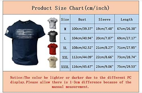 חולצות לגברים 4 ביולי חולצות טריקו גרפיות אמריקאיות דגל ארהב מודפס