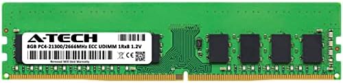 החלפת A -Tech 8GB ל- Dell SNPD715XC/8G - DDR4 2666MHz PC4-21300 ECC UDIMM 1RX8 1.2V - שרת יחיד מקל זיכרון RAM מקל זיכרון שרת יחיד