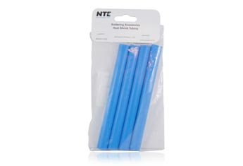 NTE Electronics 47-25406-BL צינורות מכווץ חום, קיר כפול עם דבק, יחס כיווץ 3: 1, קוטר 1/2 , אורך 6, כחול