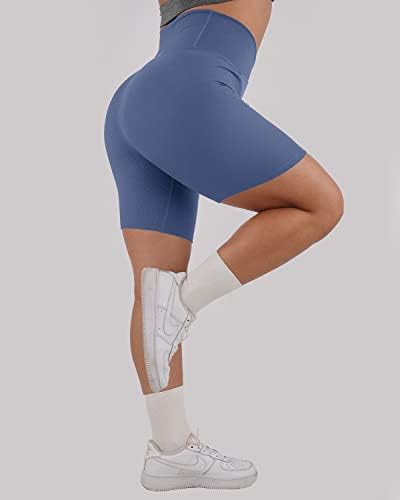 מכנסיים קצרים של פיצ'וגה קרוסאובר נשים קצרות 5 מכנסי אימון מותניים גבוהים עם כיסים עם מכנסי דחיסה של ריצה אתלט