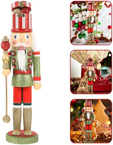 חג המולד מפצח אגוזים דמויות עץ חייל מפצח אגוזים קישוט מסורתי מפצח אגוזים בובות שולחן קישוט חג המולד חורף ירוק
