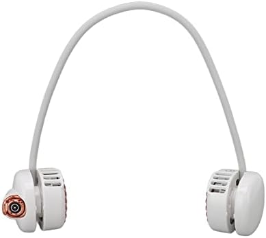 מאוורר צוואר נייד, התאמת זווית USB מטען מאוורר צוואר מאווררים כפולים ידיים אור חינם מתקפל לקניות