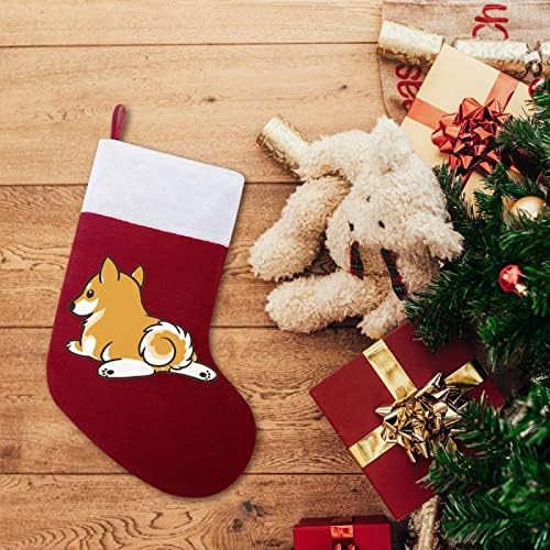 Shiba inu חג המולד תלויים גרבי גרביים לעץ עץ חג המולד תפאורה ביתית