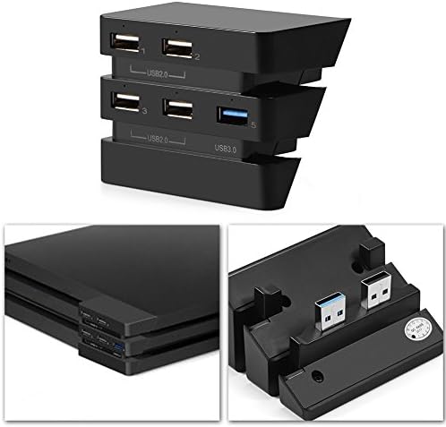 MXZZand USB Hub 2.0 & 3.0 מרחיב מפצל נייד עבור PS4 5-יציאה עבור מסוף PS4 Pro